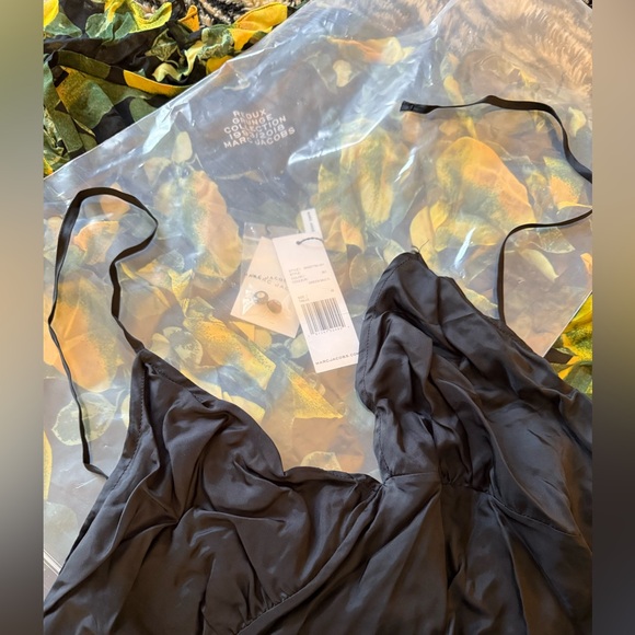 NWT Marc Jacobs Redux Grunge Collection Printed Maxi Dress Black/Yellow - Picture 10 of 11